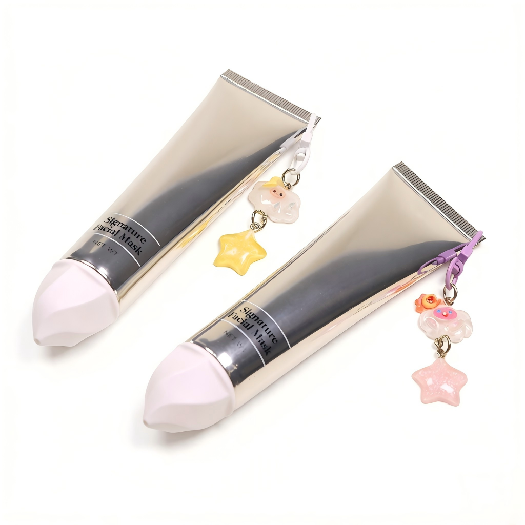 Gradient Hand Cream Tube with Cartoon Keychain Charm – Custom Cosmetic Packaging