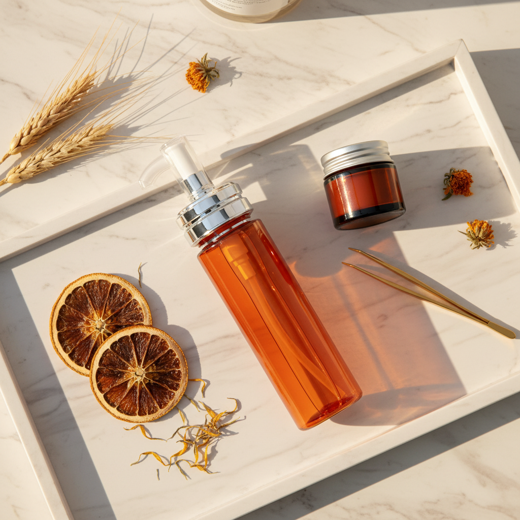 120ml lotion pump bottle - marble vanity scene