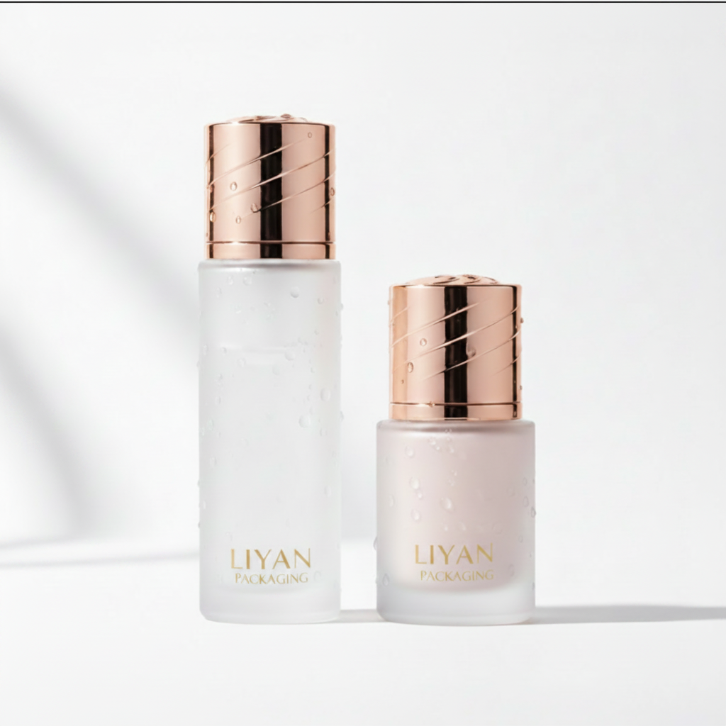 Skincare bottle set both bottles LIYAN PACKAGING - front view