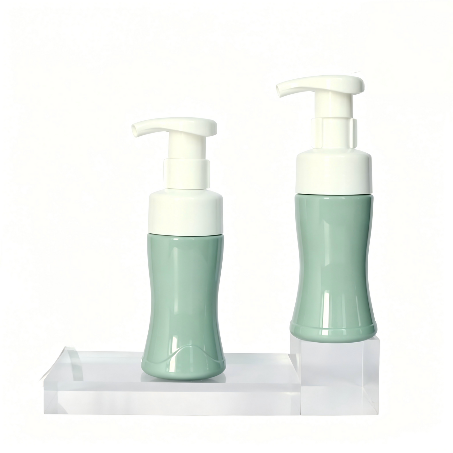 100ml PET Waist-Shape Foaming Pump Bottle | Facial Cleanser & Hand Wash Dispenser
