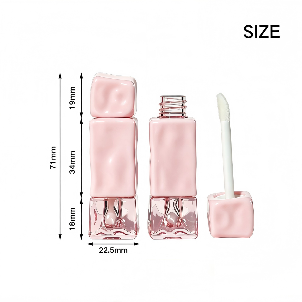 Square Lip Gloss & Lip Mud Tube – Cloud Texture | ABS+AS | 71mm