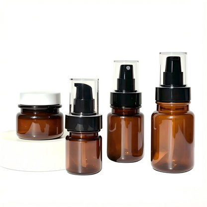 Amber Skincare Bottle Set 30g-100ml | OEM Custom