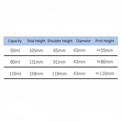 50ml 80ml 110ml Twist-Lock Airless Pump Bottle | Vacuum Serum Lotion Dispenser | OEM