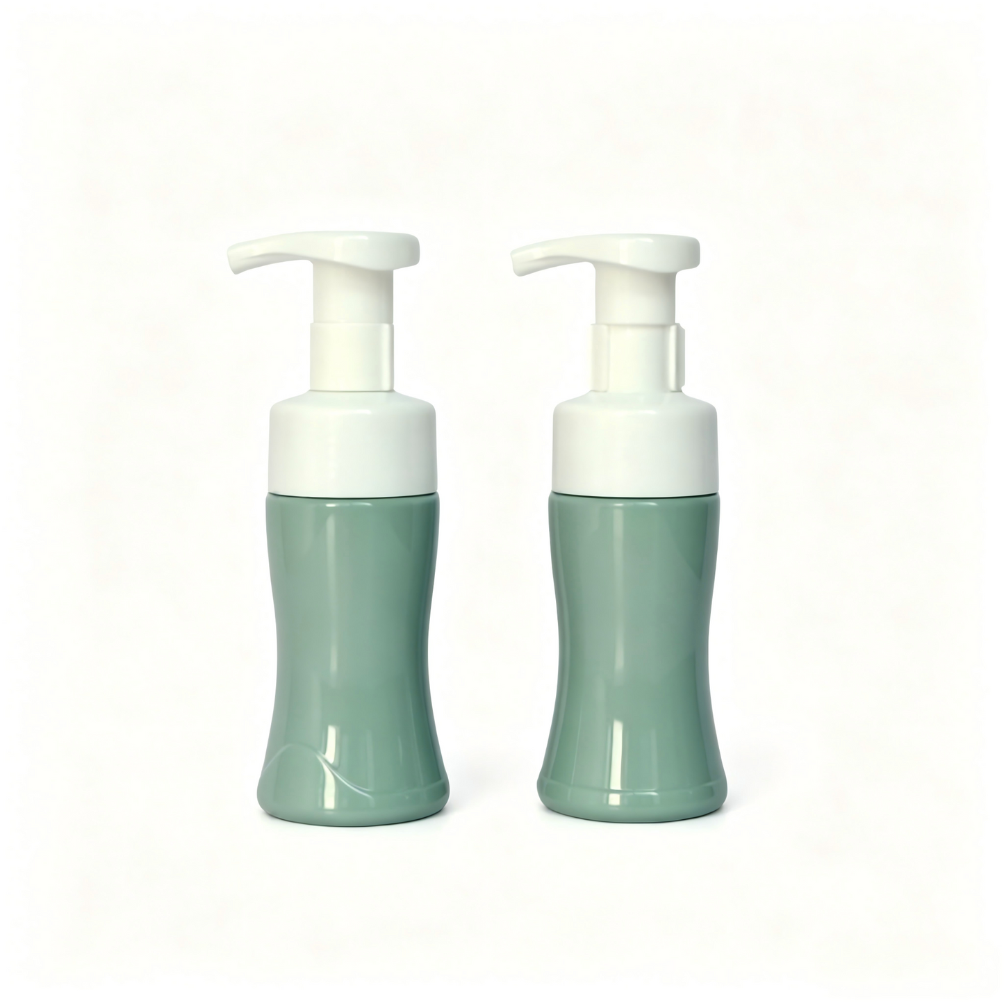 100ml PET Waist-Shape Foaming Pump Bottle | Facial Cleanser & Hand Wash Dispenser