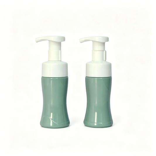 100ml PET Waist-Shape Foaming Pump Bottle | Facial Cleanser & Hand Wash Dispenser