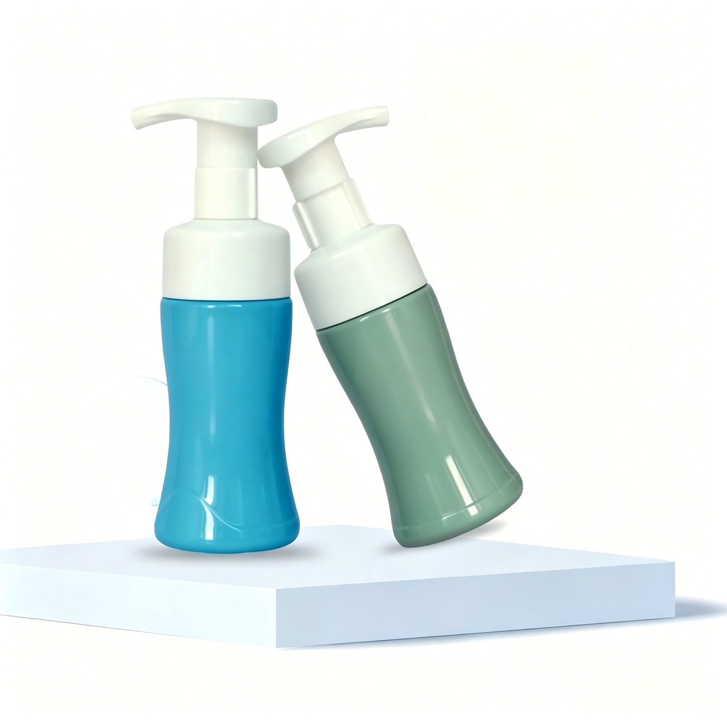 100ml PET Waist-Shape Foaming Pump Bottle | Facial Cleanser & Hand Wash Dispenser