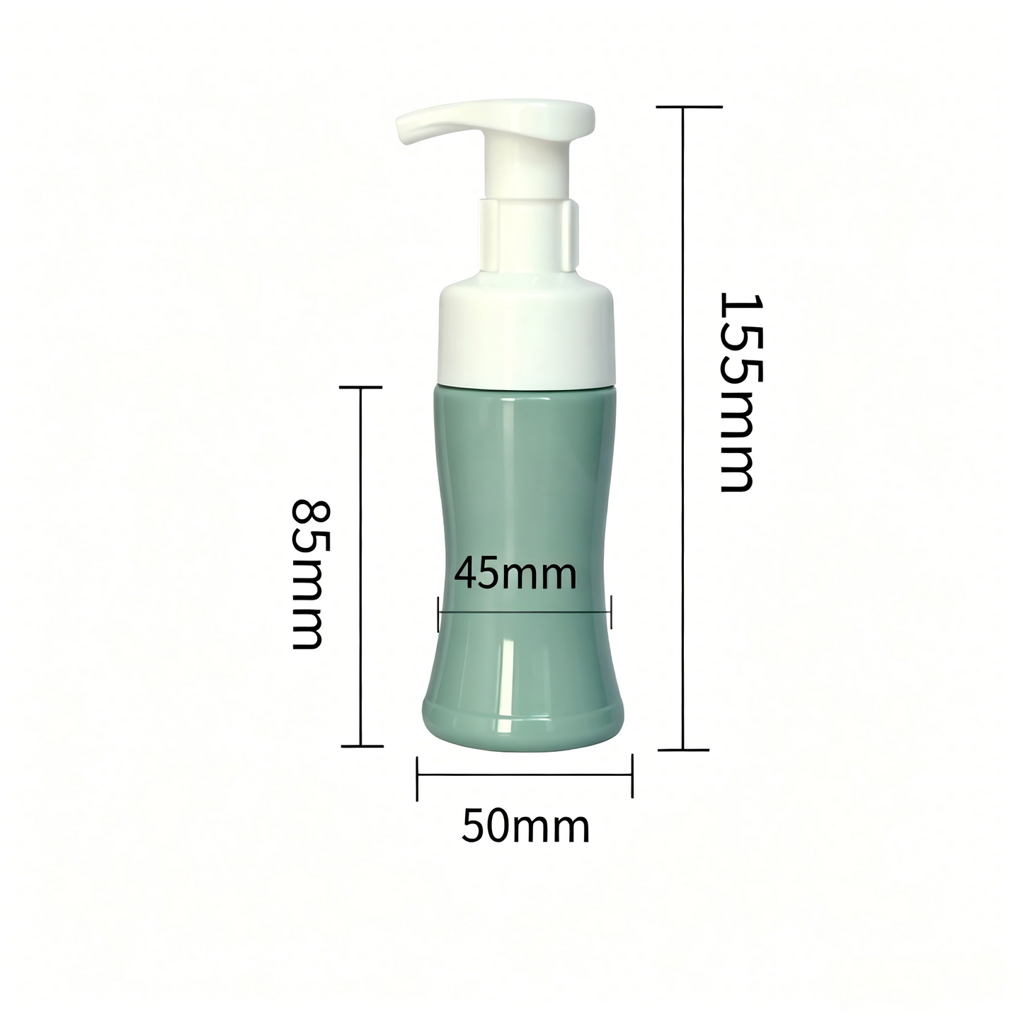 100ml PET Waist-Shape Foaming Pump Bottle | Facial Cleanser & Hand Wash Dispenser