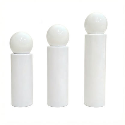 100ml 120ml 150ml Round Ball Cap PET Lotion Pump Bottle | Serum Essence Cosmetic Dispenser | OEM