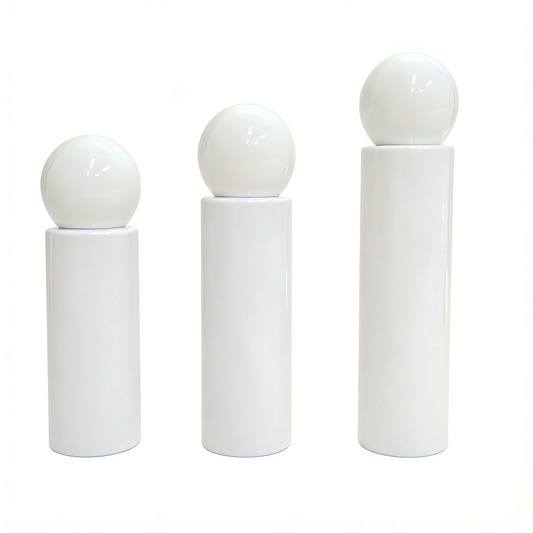 100ml 120ml 150ml Round Ball Cap PET Lotion Pump Bottle | Serum Essence Cosmetic Dispenser | OEM