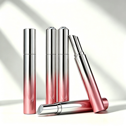 Round Snap-Fit Lipstick Tube – Flat & Diamond Cap | ABS+AS | 2060A# / 2060B#