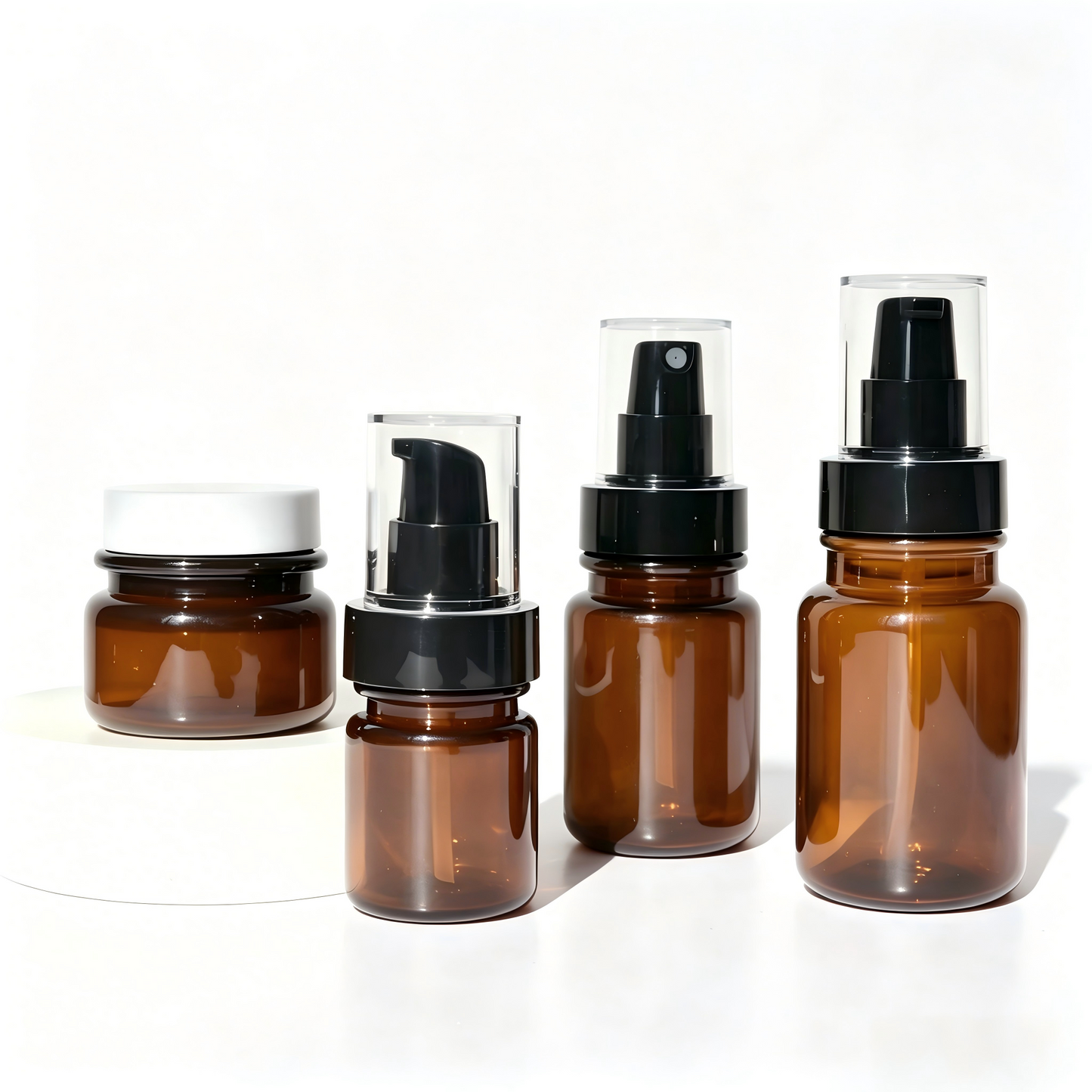 Amber Skincare Bottle Set 30g-100ml | OEM Custom
