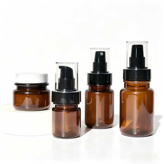 Amber Skincare Bottle Set 30g-100ml | OEM Custom