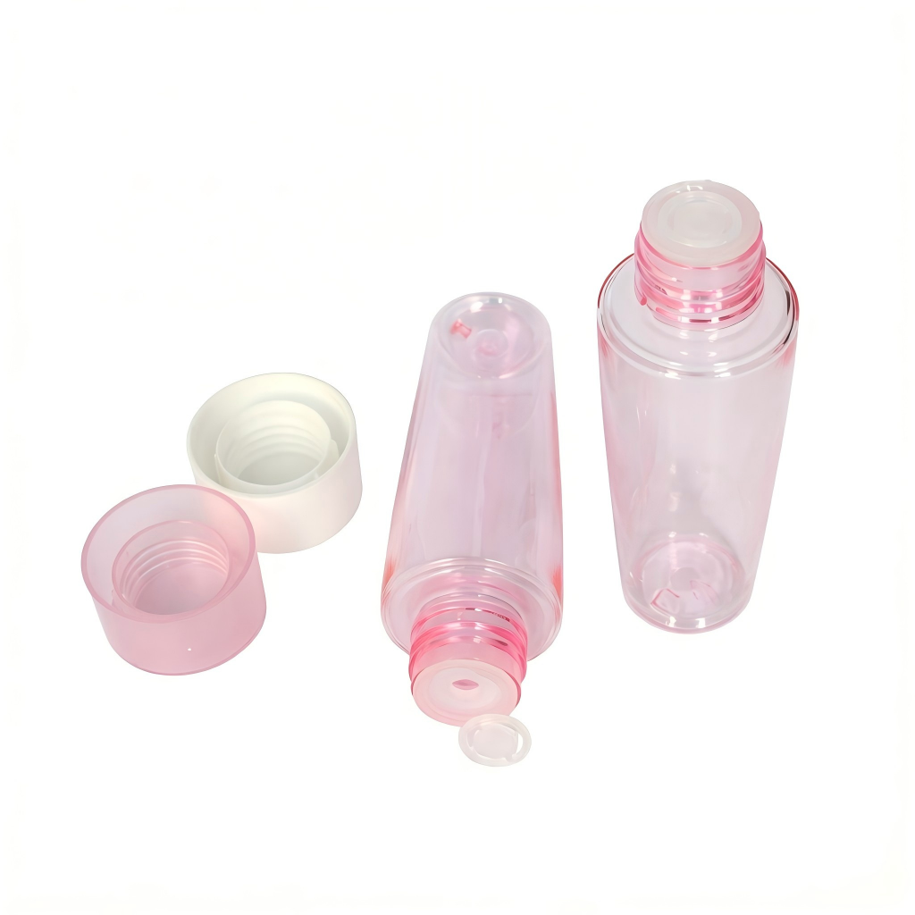 60ml Pink Oval PET Bottle | Travel Refillable Toner & Lotion Dispenser