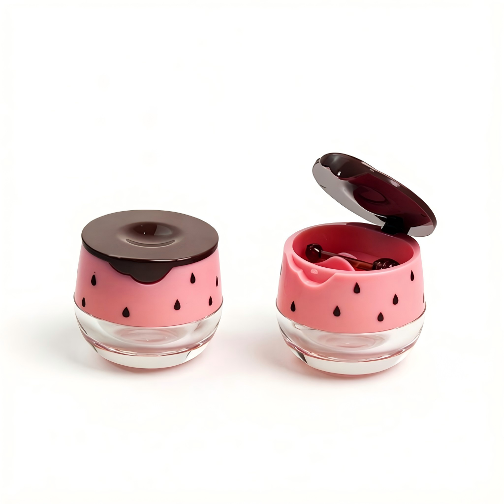 Novelty Lip Gloss Jar | Watermelon & Honey Bee Design with Applicator | Plastic | Liyan