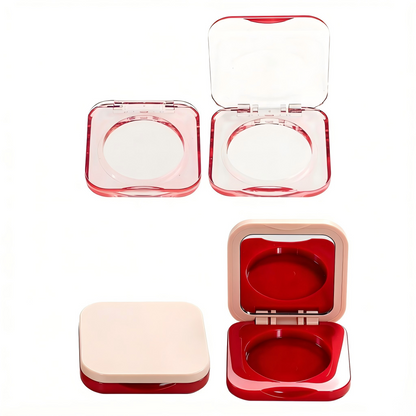 Square Single-Pan Blush & Eyeshadow Compact | Clear & Mirror Lid | ABS | Liyan