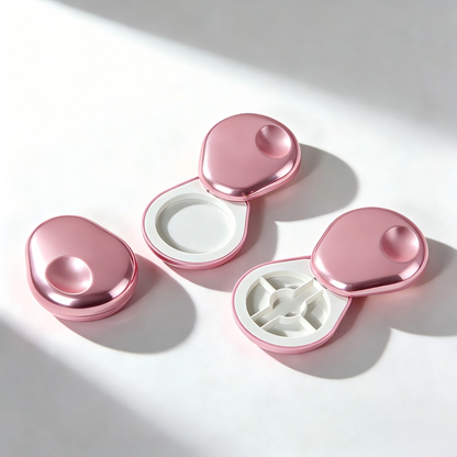 Oval Irregular Magnetic Eyeshadow Case | Single / 5-Pan Rotating Push-Pull | ABS+AS Plastic | In Stock