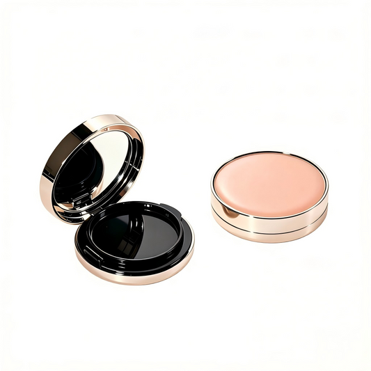 Round Magnetic Air Cushion Compact – Rose Gold ABS | Empty Cosmetic Packaging