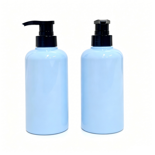 400ml Thick-Wall Round Shoulder PET Lotion Pump Bottle | Body Wash Shampoo Dispenser | OEM
