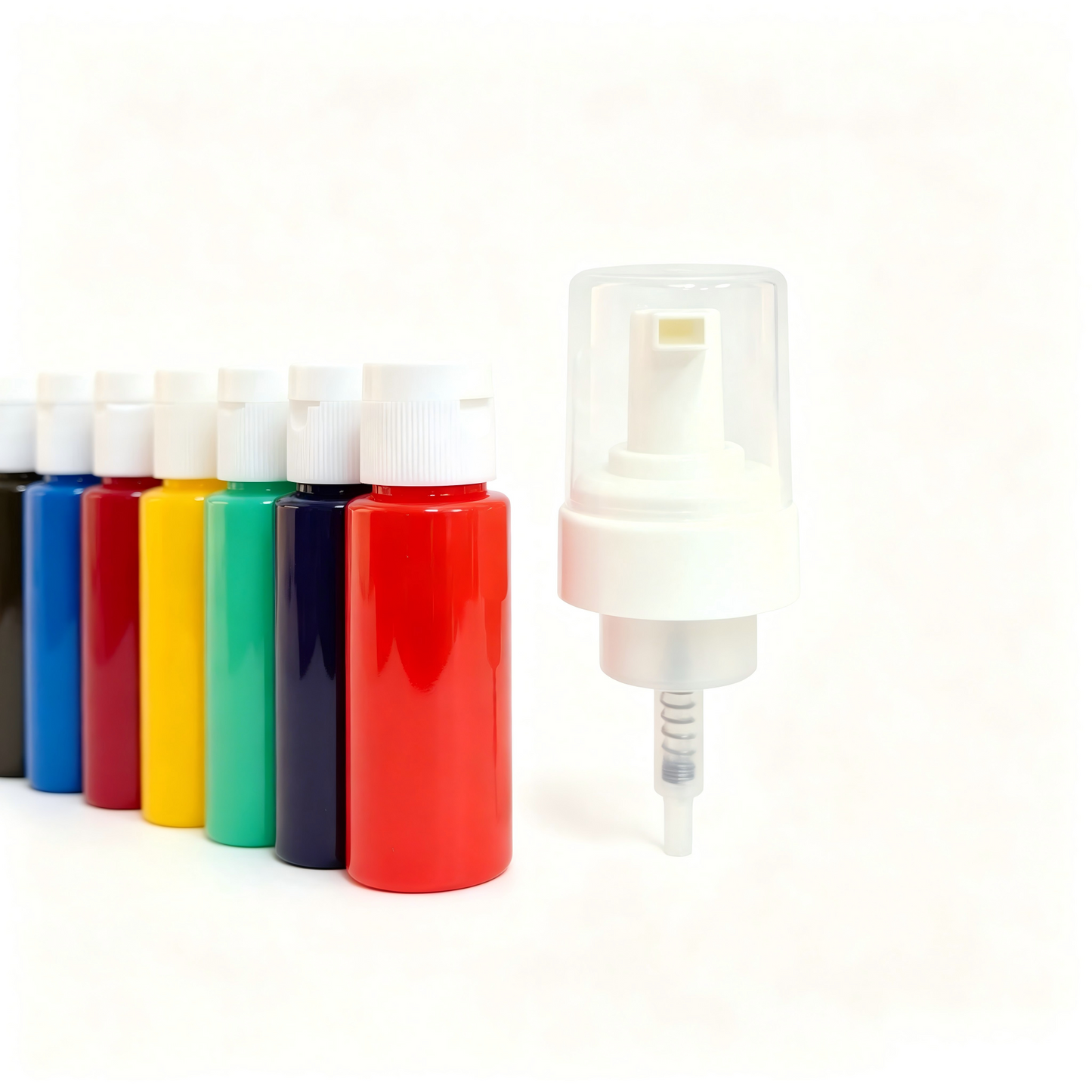 100ml–200ml Pastel PET Foam Pump Bottle | Foaming Facial Cleanser Mousse Bottle | OEM