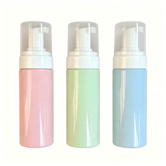 100ml–200ml Pastel PET Foam Pump Bottle | Foaming Facial Cleanser Mousse Bottle | OEM