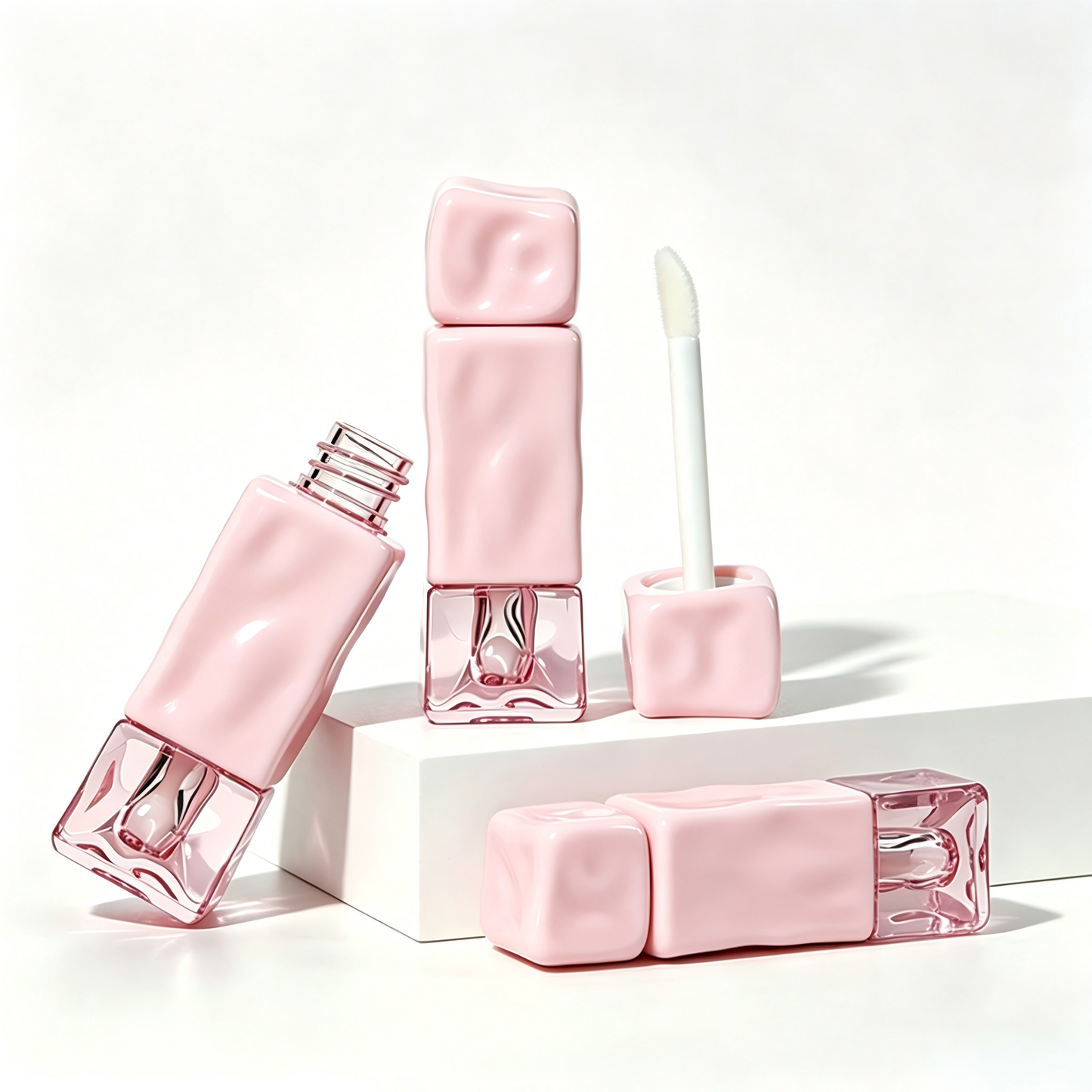 Square Lip Gloss & Lip Mud Tube – Cloud Texture | ABS+AS | 71mm