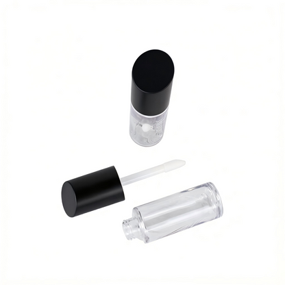 Round Faceted Pump Bottle | Foundation & Liquid Blush | Clear AS+ABS | Liyan
