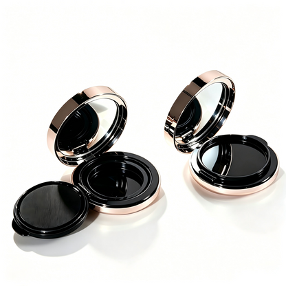 Round Magnetic Air Cushion Compact – Rose Gold ABS | Empty Cosmetic Packaging