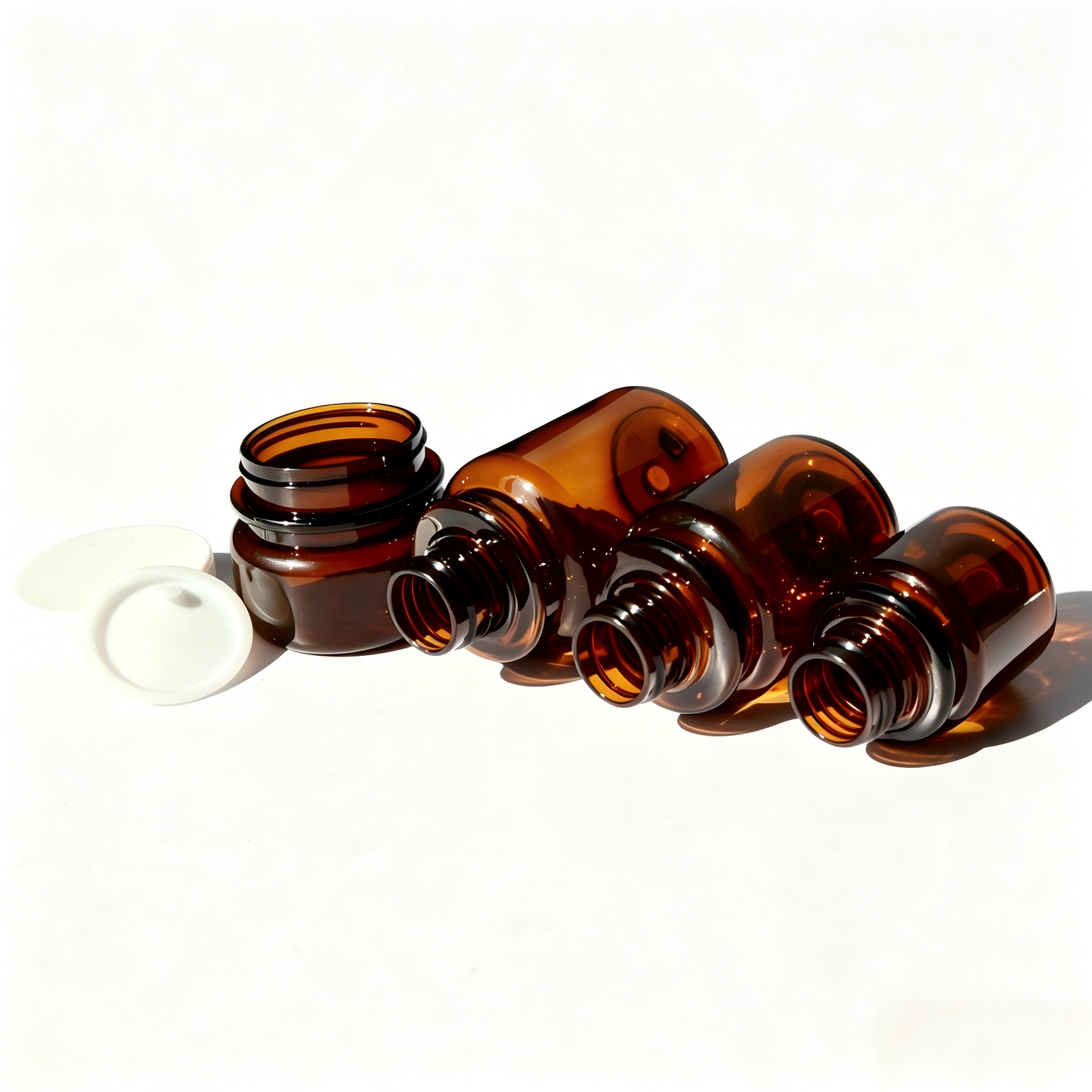 Amber Skincare Bottle Set 30g-100ml | OEM Custom