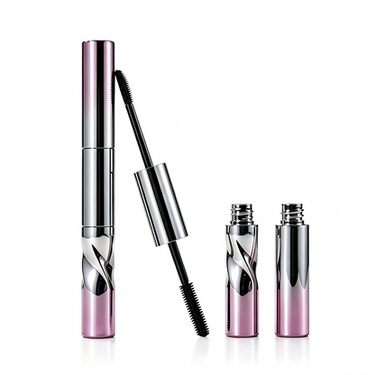 Round Dual-End Lip Gloss & Mascara / Eyeliner Tube – 3 Brush Options | ABS | 2058#