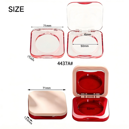 Square Single-Pan Blush & Eyeshadow Compact | Clear & Mirror Lid | ABS | Liyan
