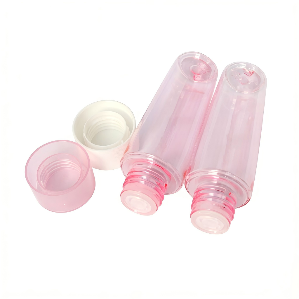60ml Pink Oval PET Bottle | Travel Refillable Toner & Lotion Dispenser