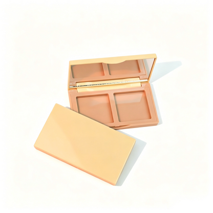 Rectangular Multi-Pan Eyeshadow & Blush Palette Case with Mirror | Magnetic Closure | ABS Plastic | In Stock