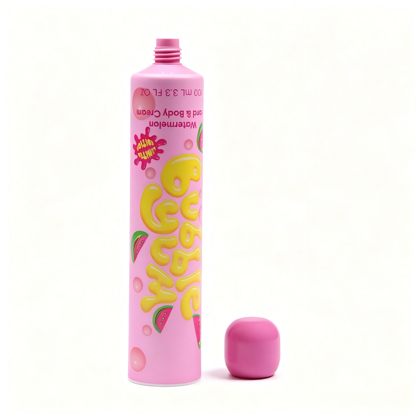 Fruit-Scented Hand & Body Cream Tube with Round Ball Cap – Custom Cosmetic Packaging