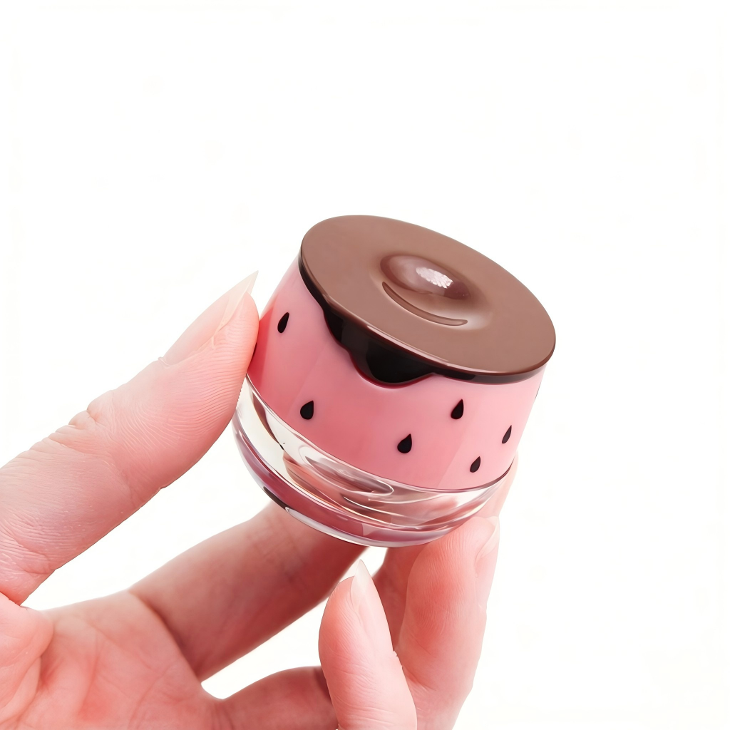 Novelty Lip Gloss Jar | Watermelon & Honey Bee Design with Applicator | Plastic | Liyan