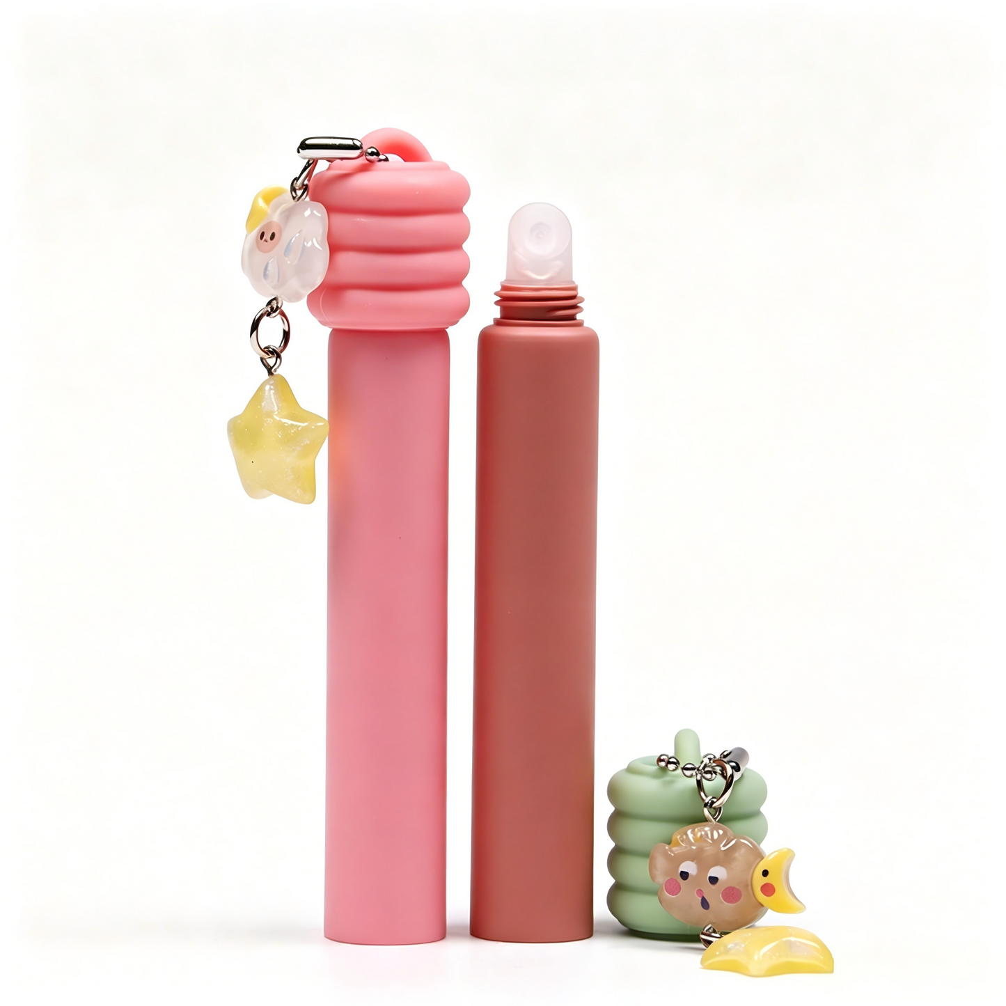 Cute Cartoon Lip Gloss Tube with Charm Cap & Star Pendant – Custom Cosmetic Packaging