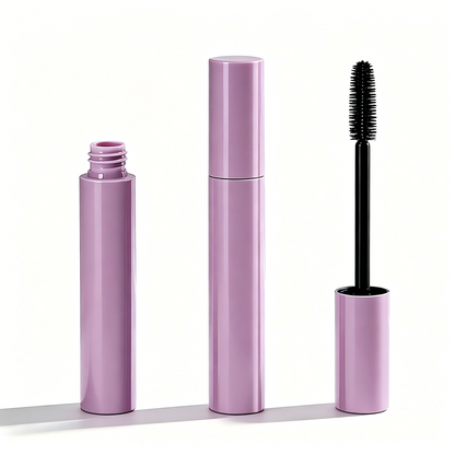 Round Mascara Tube – Purple Glossy | Injection-Blow Molded PP+ABS | 128mm