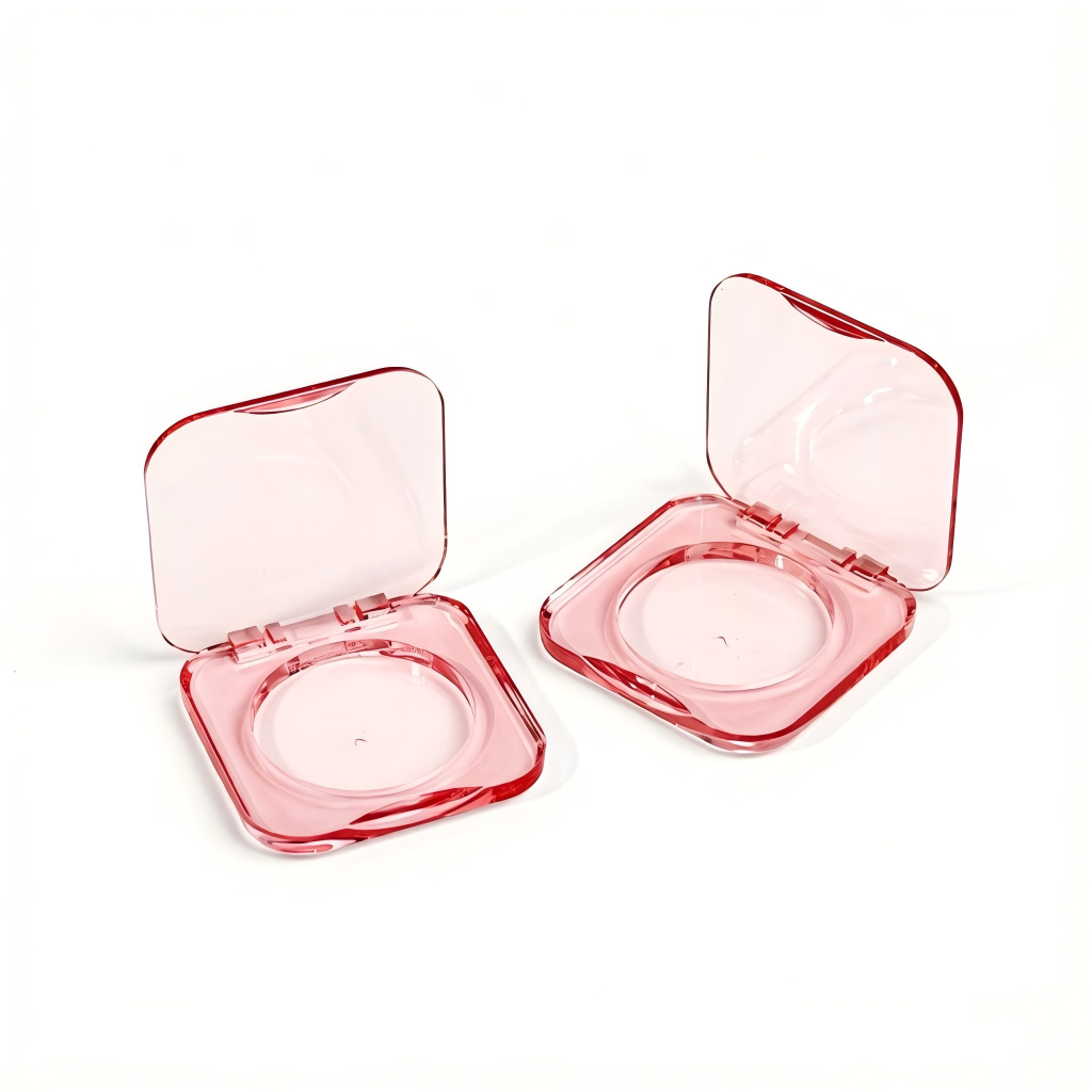 Square Single-Pan Blush & Eyeshadow Compact | Clear & Mirror Lid | ABS | Liyan