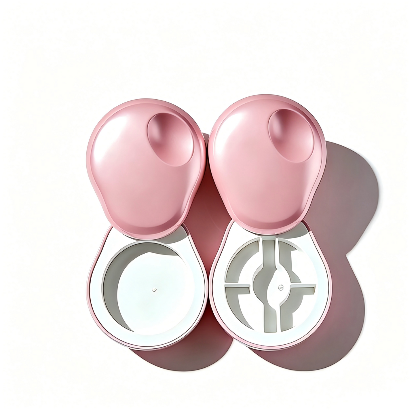 Oval Irregular Magnetic Eyeshadow Case | Single / 5-Pan Rotating Push-Pull | ABS+AS Plastic | In Stock