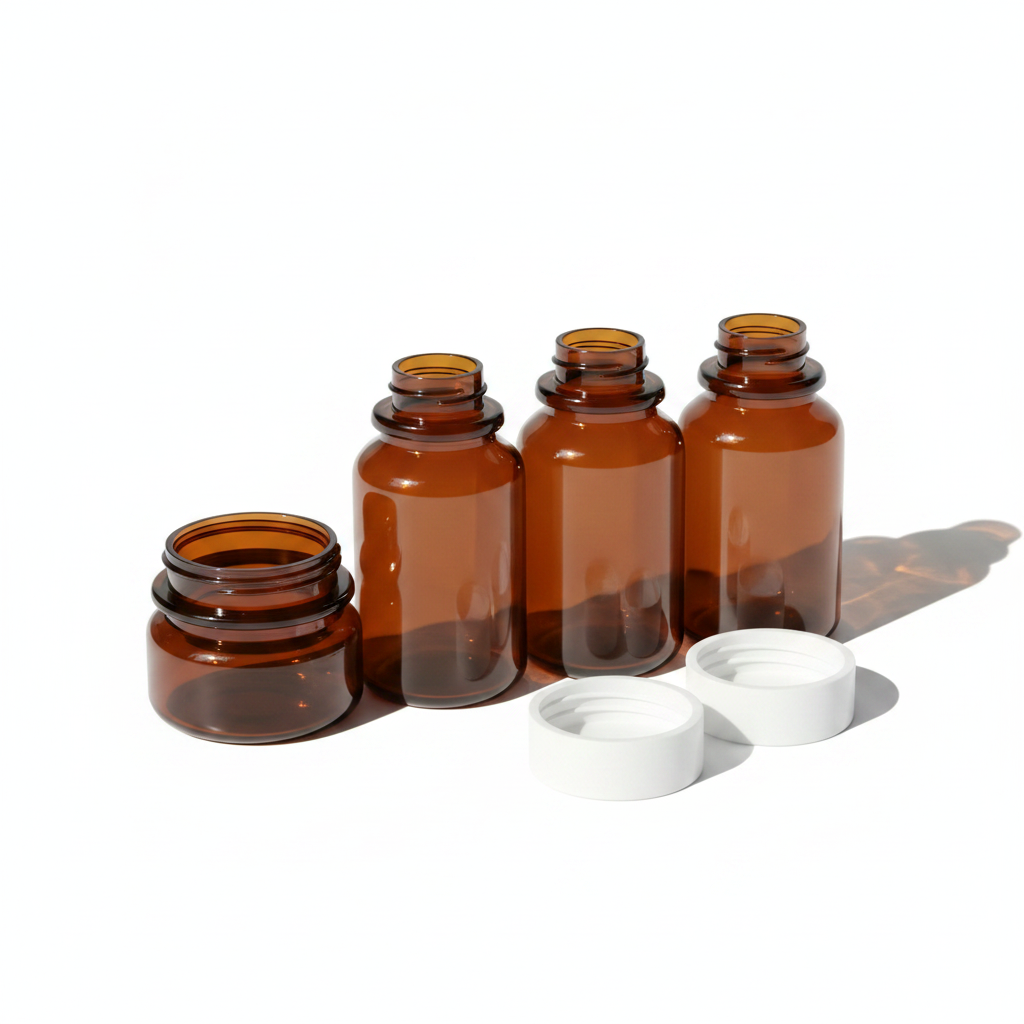 Amber Skincare Bottle Set 30g-100ml | OEM Custom