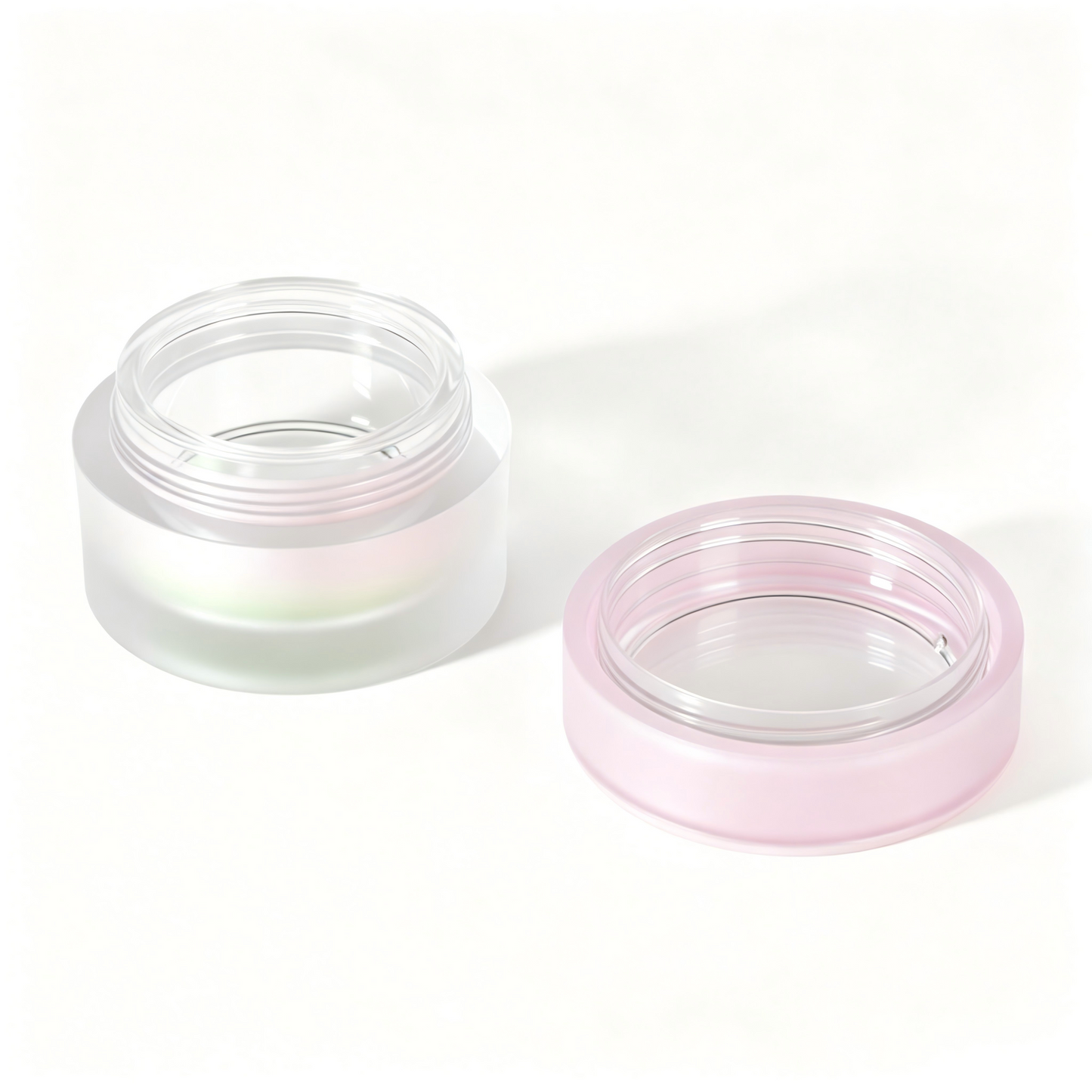 Iridescent Pearl Acrylic Cream Jar | OEM Cosmetic Packaging