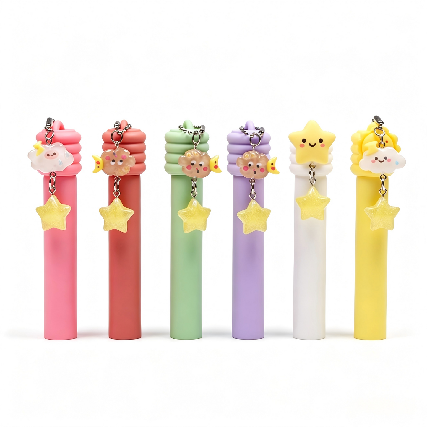 Cute Cartoon Lip Gloss Tube with Charm Cap & Star Pendant – Custom Cosmetic Packaging