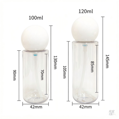PET Round Ball Spray & Lotion Bottles | 100ml & 120ml