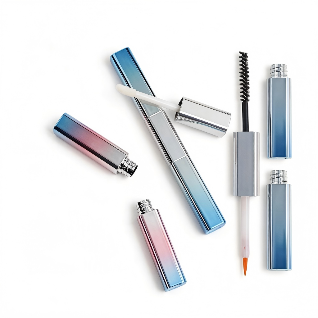 Dual-Ended Square Mascara & Eyeliner Tube 9.2ml | Gradient Blue | ABS | Liyan