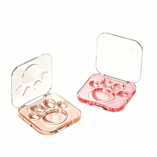 Square Cat Paw Eyeshadow & Blush Compact – Flat & Dome Pan | ABS | 70mm