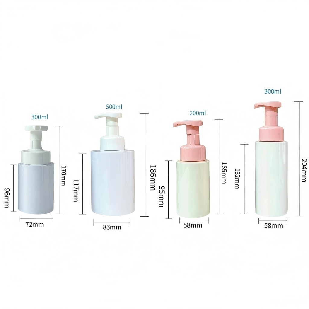 200ml PET Foaming Mousse Pump Bottle | Facial Cleanser & Feminine Care Dispenser