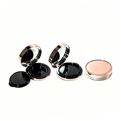 Round Magnetic Air Cushion Compact – Rose Gold ABS | Empty Cosmetic Packaging