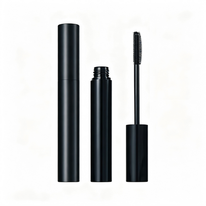 Round Matte Black Mascara Tube – ABS | 134.5mm Empty Cosmetic Packaging