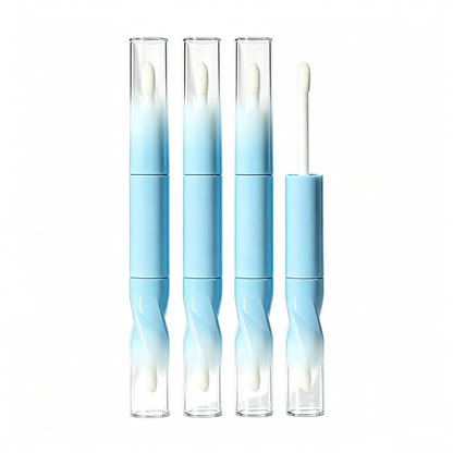 Round Dual-End Lip Gloss & Mascara / Eyeliner Tube – 3 Brush Options | ABS | 2058#