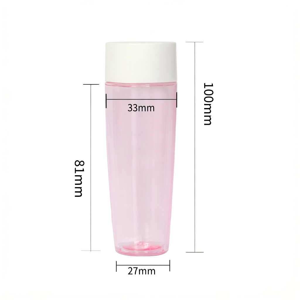 60ml Pink Oval PET Bottle | Travel Refillable Toner & Lotion Dispenser