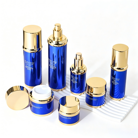Acrylic Toner Lotion Bottle & Cream Jar Set | OEM Skincare Packaging